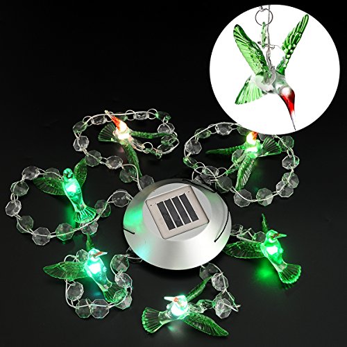 image for Sinloog Solar Mobile Bead Wind Chime, Color Changing LED Solar Wind Ch