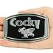 Senmi Cocky Pewter Die Cast Black Belt Buckles-with Senmi Box Gift Wrapped
