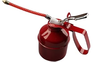 Generic Hand Oil Can Pump Oiler Stainless Steel with Rigid Spout Leakproof Oiling Bottle Oiler Can for Lubrication Liquid Han