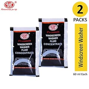 UE Premium Windscreen Washer, Fluid Concentrate Fast Cleaning of Rain/water Drops For Safe Driving – 60 ML (Pouch)(Pack…