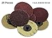 Katzco Sanding Disc Assortment - 25 Pack - Grit Roll Lock Sanding and Grinding Discs - for Sanding, Automotive, Craftsman, Construction, and Carpentry - 3-Inch, 24 Grit