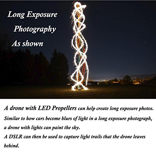 STARTRC Low-Noise Quick-Release Propellers Folding LED Light Flash Propellers for Mavic Pro or Mavic Pro Platinum 2 Pairs