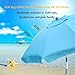 SNAIL Beach Umbrella, 7 ft Sand Anchor with Tilt Aluminum Pole, Portable Sun ray Protection Beach Umbrella with Carry Bag for Outdoor Patio, Blue