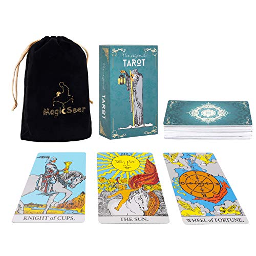 MagicSeer Large Tarot Cards and Guidebook-Original Tarot Cards Deck,Tarot Card Set for Beginners and Expert Readers（Borderless Tarot