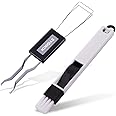 SAIYIDANZI 2 IN 1 Cleaning Brush Set - Keyboard & Window Track Cleaner - Keycap Puller - Black, Nylon & PP Bristles
