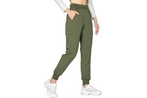 Hiwise Women's Cargo Joggers Lightweight Quick Dry Hiking Pants Athletic Stretch Travel Casual Outdoor Pants with 7 Pockets