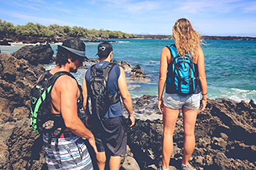 Hydration Backpack With 2.0L TPU Leak Proof Water Bladder- 600D Polyester -Adjustable Padded Shoulder, Chest & Waist Straps- Silicon Bite Tip & Shut Off Valve- (Blue Center) - Thumbnail 6