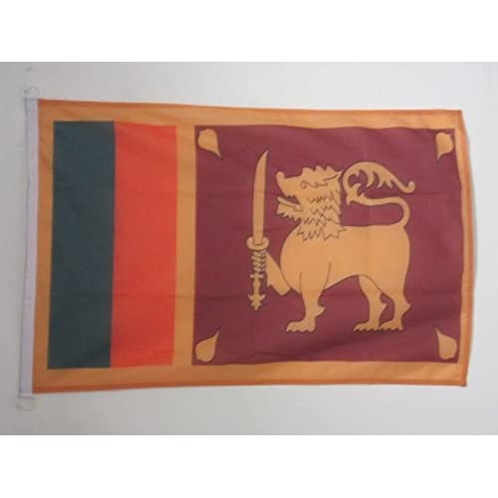 AZ FLAG - Sri Lanka Nautical Flag - 18'' x 12'' - For Outdoor and Boat - Sri Lankan Banner Knitted Polyester with Two Plastic Rings - Vivid Colors - 12x18 in - 45x30 Cm