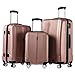 TBWYF Luggage Sets Hard Suitcase Set Suitcases 3 Piece Set with TSA Lock Spinner Hard shell Lightweight (Rose gold)