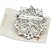Danbihuabi Silver/gold Plated Vintage Crystal Rhinestone Brooch Pin 7 Colors (silver plated royal blue)