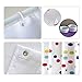 HOMEIDEAS Colorful Polka Dot Designer White Shower Curtain with Hooks Bathroom Decor Polyester 72x72 Inch