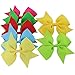 3.5 inches Baby Girls Pinwheel Ribbon Hair Bows With Alligator Clips For Teens Kids Children 40 colors
