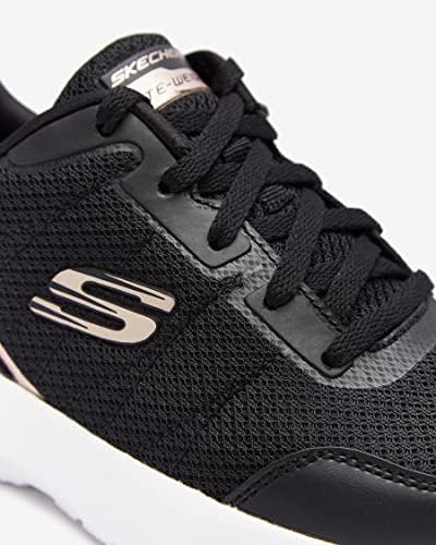 SKECH-AIR DYNAMIGHT THE HALCYON, Scarpe da Ginnastica Donna, Black Mesh Rose Gold Trim, 38 EU