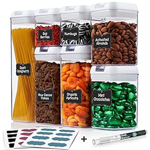 Quintessent-Kitchen-Airtight-Food-Storage-Containers-Premium-Kitchen-Storage-Containers-for-Your-Pantry-Storage-Needs-Pasta-Storage-Spaghetti-Storage-Flour-Storage-Food-Storage-Container-Set Quintessent Kitchen Ultra Durable Food Storage Containers with Lids - Premium Airtight Kitchen Storage Containers for…