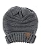 NYFASHION101 Oversized Baggy Slouchy Thick Winter Beanie Hat, Light Melange Gray