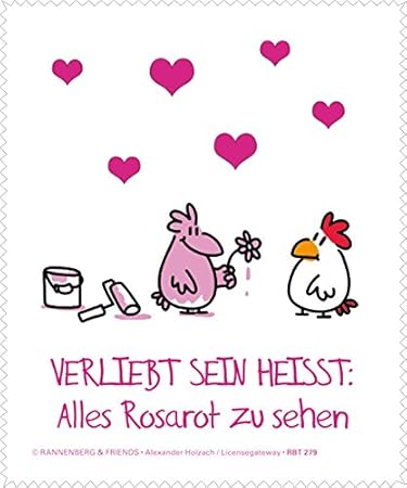 Brillenputztuch Verliebt Sein Heisst Alles Rosarot Zu Sehen Rbt279 Microfasertuch 23 5cm X 14 3cm Amazon De Kuche Haushalt