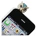 Owl Dust Plug - TOOGOO(R) Bling Crystals Night Owl Cellphone Charms Universal 3.5mm Dust Plug for iPhone Samsung iPod HTC