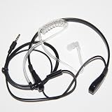 Universal 3.5mm Plug Throat Mic Air Tube Covert Earpiece Headset For iPhone 5 4S 4G 3GS 3G Samsung Galaxy Note 2 II S3 SIII S2 SII N7100 i9300 etc - Color: Black