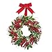 Lighted Red Berry Holiday Wreath
