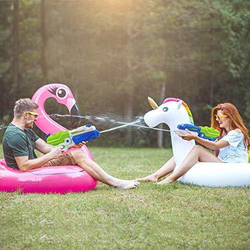 DEKIRU 2 Pack Super Water Guns High Capacity Water Soaker Blaster Squirt Gun, Shoots Up to 35 Feet Game Party Favor Toy for Kids and Adults Swimming Pools Outdoor Beach Water Fighting Toys