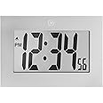 MARATHON Large Digital Wall Clock with 8” Display, Graphite Gray - Easy to Read