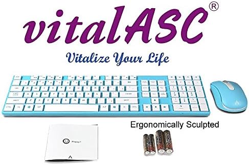 vital-AZ 2016 Wireless Keyboard &amp; Mouse Combo Blue