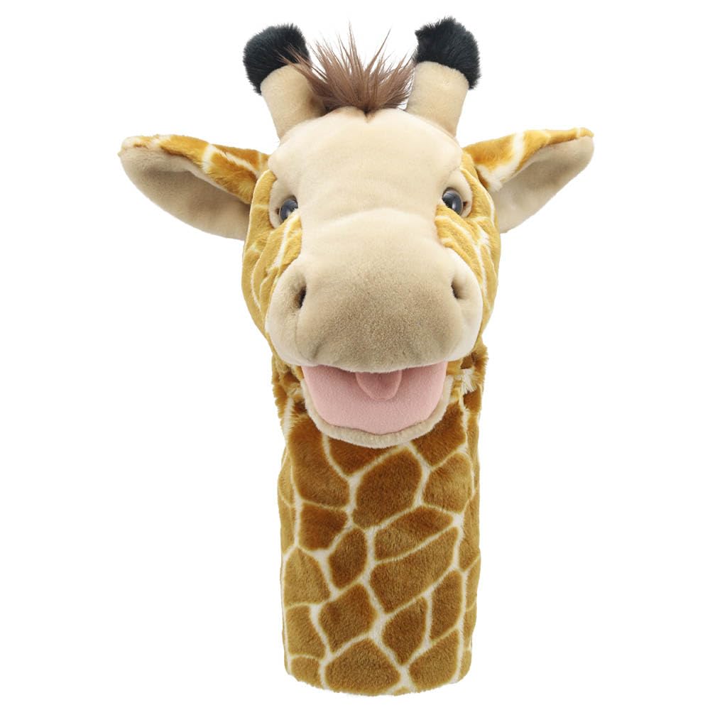 The Puppet Company Girraffe Hand Puppet - Plush Safari Animal with Tall Neck, Graceful Design, and Movable Mouth – Unisex Soft, Snuggly Cuddle Buddy for Boys, Girls, Perfect for Playtime - 40cm