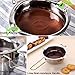 SKEMIX Stainless Steel Double Boiler Pot, 600ML Updated Melting Pot with Silicone Spatula for Melting Butter,Chocolate, Candy, Cheese and Caramel
