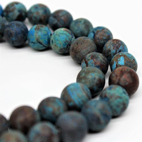Lynxus Matte Crazy Blue Lace Agate Gemstone Loose Beads 8mm 46 Beads Per 15.5" Strand