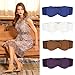 Allegra K Interlock 8-shaped Faux Leather Buckle Elastic Belt for Lady Brown Fit Waist Girth:25