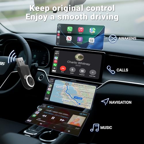 MINIX CA520 Wireless CarPlay Baby Car Camera for iPhone, 1080P HD Rear Seat Baby Monitor with Night Vision, 150° Wide View, Low Latency, Plug & Play for Factory Wired CarPlay Vehicles