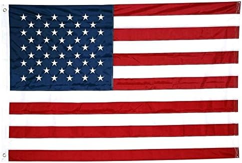 Embroidered Star American Flag (4 by 6 feet) - United States Nylon Flag - Made of 210D nylon material - Perfect for Indoor and Outdoor Use by ZoneStore
