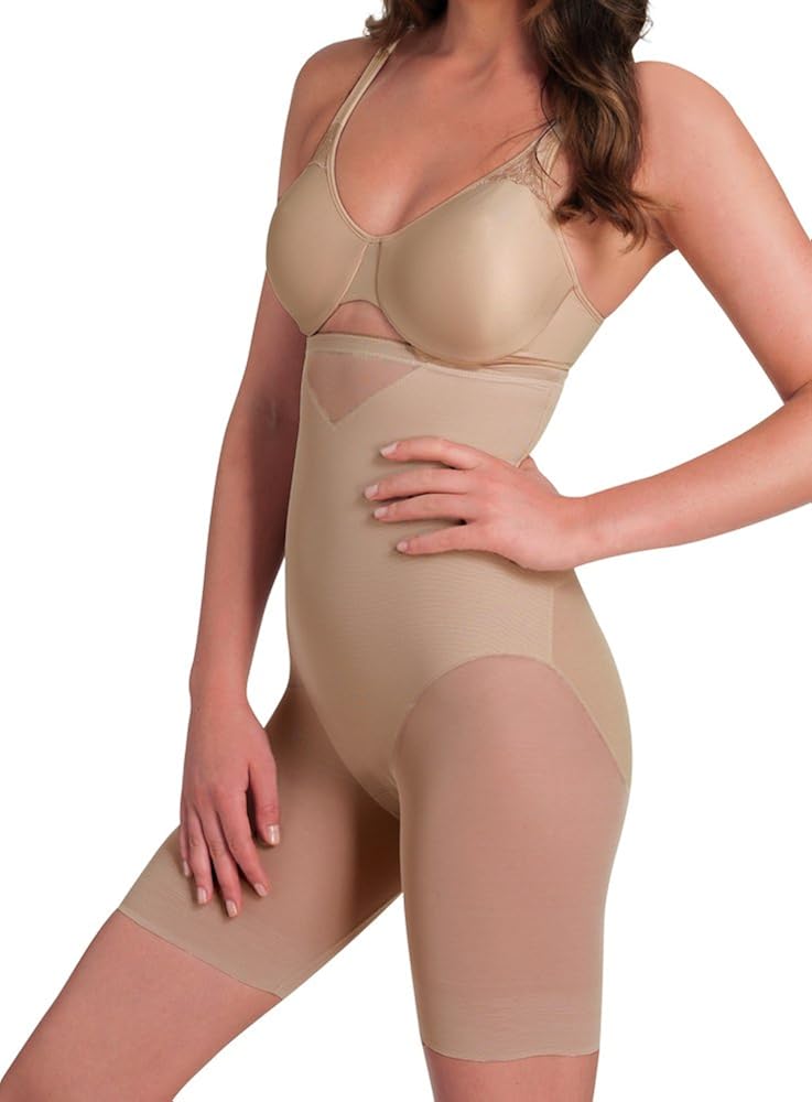 Miraclesuit Shapewear Extra Firm Sexy Sheer Shaping Hi-Waist Thigh Slimmer at  Women’s Clothing store