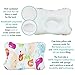 WhaleCare Baby Flat Head Pillow, Receiving Swaddle Blanket, and Bib Set - Breathable Organic Cotton Head Pillow for Flat Head Syndrome Protection - Baby Shower Newborn Gift