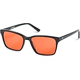 Ra Optics Maxwell Frame with Sunset Lenses - Science-Based Blue Light Glasses Increase Sleep Quality - Premium Glasses for Men and Women Block Blue Light From Screens