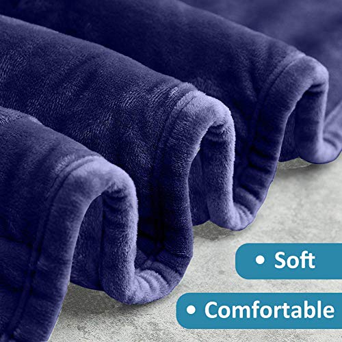 HIHIYO 7lb Weighted Blanket Kids Reversible,DoubleSided Cooling Cotton Top+Soft Minky Fleece