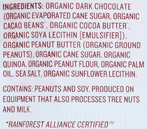 JUSTINS ORGANIC DARK CHOCOLATE CRISPY PEANUT BUTTER CUPS, 1.32 OZ