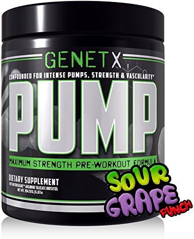 GenetX #1 Nitric oxide Pre workout. Two stage caffeine release, Creatine Free, Sour Grape Punch, 30 servings