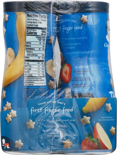 GERBER PUFFS BANANA & STRAWBERRY APPLE, 1.48 OUNCE (PACK OF 4)