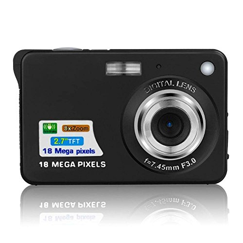 Digital Camera, Lyyes 2.7" Mini Camera HD 720P Digital Point Shoot Camera 8X Zoom Camera for Kids and Gifts (Black)