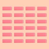 Amazon Basics Rectangular Erasers for School and Office, Pink, Art Eraser for Drawing, Stationery Supplies, 24 Count