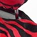 New Premium Grade 15 Pieces RED Zebra Print Low Back Front Car Seat Cover Rear Bench Cover and 4 Pieces Floor Mats Set