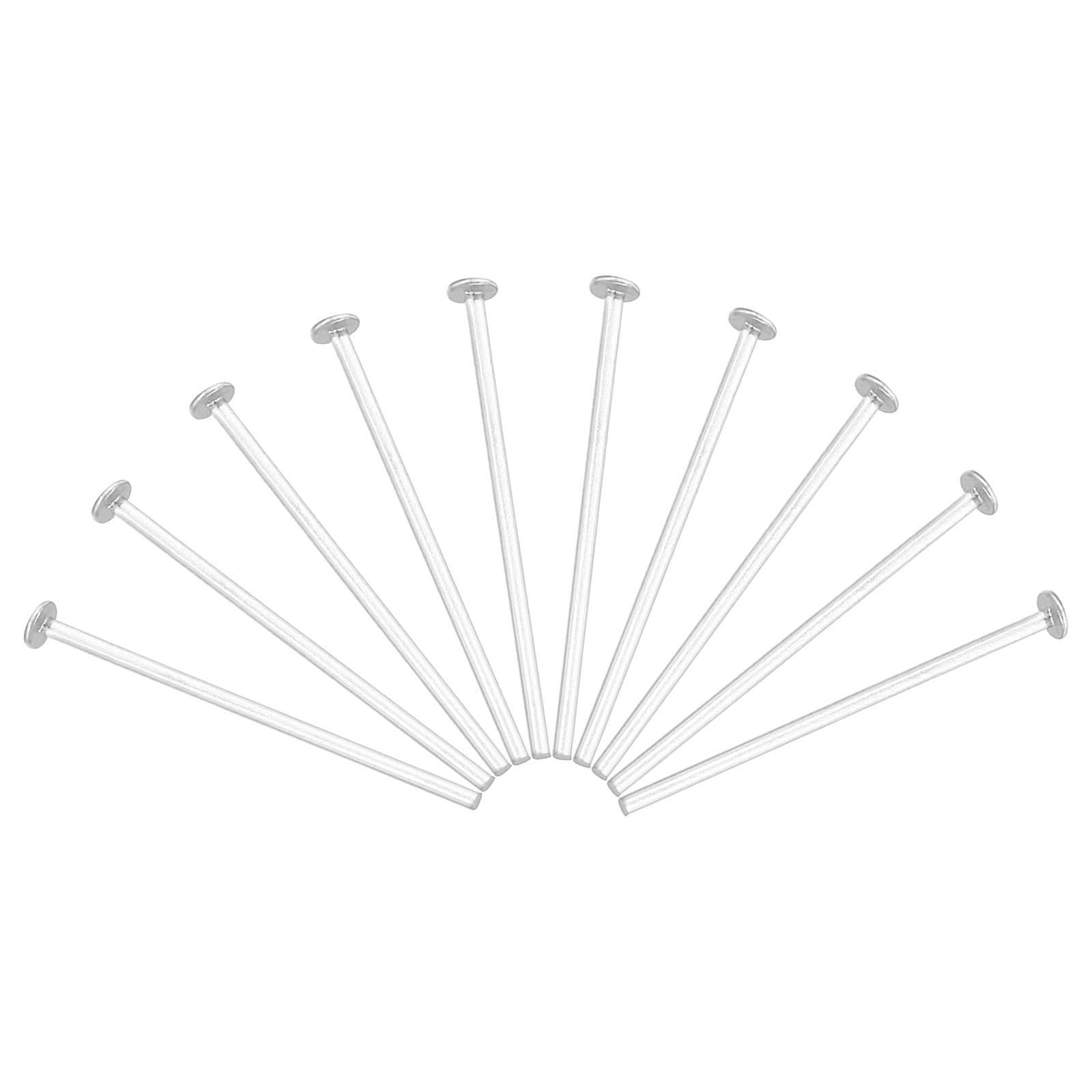 PATIKIL Chandelier Connector Clip Pins, 300 Pack 3mm OD x 25mm L Chandelier Replacement Prism Aluminium Pins for Fastening Suncatcher Crystals Parts, Silver