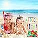 Blasoul 23 Pack Diving Pool Toys Underwater Swimming/Diving Pool Toy Rings for Kids Includes 4 Diving Rings,5 Shark Pool Toy,14 Shining Underwater Dive Gem Pool Toy Set Non-Toxic Safe for Kids