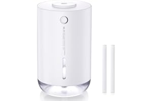 SmartDevil Portable Mini Humidifier, 500ml Small Desk Humidifier, USB Personal Desktop Humidifier for Plants Bedroom Travel Office Home, Auto Shut-Off, 2 Mist Modes, Super Quiet, White