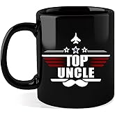 Silkwishes Top Uncle Mug 11Oz Uncle Christams Gifts from Niece Nephew, Uncles Father Day Birthday Gift, Ceramic Uncles Cup for Coffee,Milk and Tea Microwave & Dishwasher Safe