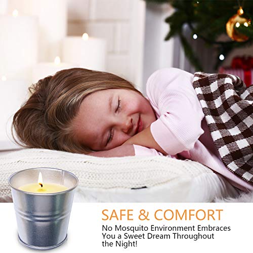 Citronella Candles Outdoor Small Metal Bucket Candle Soy Wax Fly Candle