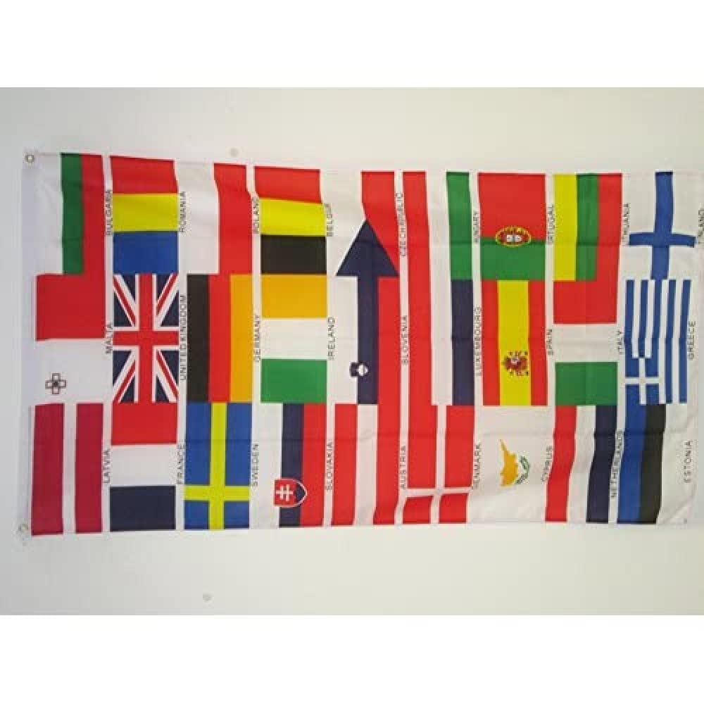 AZ FLAG - Europe 27 Nations Flag - 3x5 Ft - 100D Polyester 27 European Countries Banner with Two Metal Grommets - Fade Resistant - Vivid Colors - 3' x 5' Feet - 150x90 Cm
