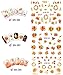 Fall Nail Art Stickers Thanksgiving Nail Decals Accessories 12 Sheets Maple Leaves Pumpkin Water Transfer Autumn Nail Stickers for Women Girls Fingernail Toenail Decoration Manicure Tips Tattoos