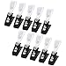 KUUQA 20 Pack Garden Flag Rubber Stoppers and Plastic Clips, Accessories for Garden Flag Poles Stand